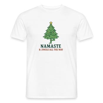 Namaste Festbaum Zen Stil - Männer T-Shirt - Weiß - Vorne - AI Model Male 178 dark (178cm)