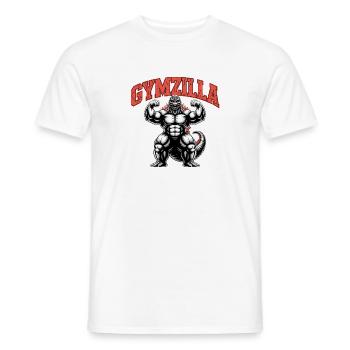Gymzilla - Motivational Gym Quote - Men's T-Shirt - white - Front - AI Model Male 178 dark (178cm)