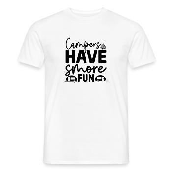 Camper haben noch mehr Spaß lustiges Wortspiel - Männer T-Shirt - Weiß - Vorne - AI Model Male 178 dark (178cm)