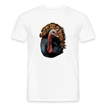 Dinde Poules Oiseaux Dinde - T-shirt homme - blanc - Devant - AI Model Male 178 dark (178cm)