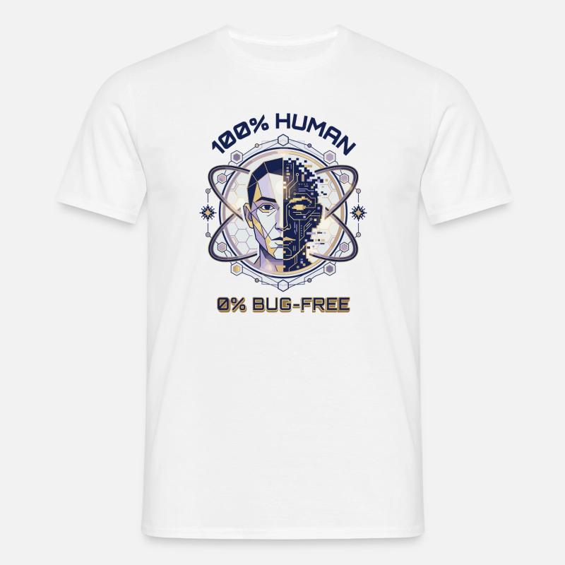 Code de bug humain - T-shirt Homme - blanc