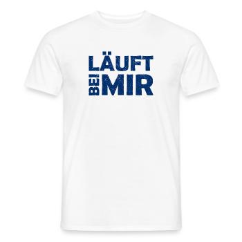 Runs with me - Cool saying - Running - Men's T-Shirt - white - Front - AI Model Male 178 dark (178cm)