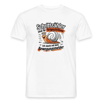 Pedometers are for advanced users - Men's T-Shirt - white - Front - AI Model Male 178 dark (178cm)