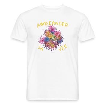 Ambiancer sa vie - T-shirt homme - blanc - Devant - AI Model Male 178 dark (178cm)
