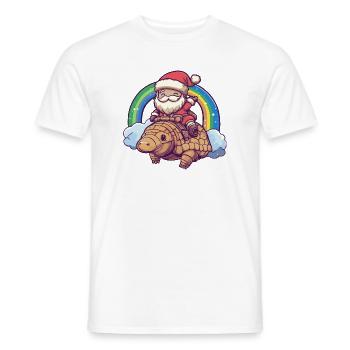 Noël du Père Noël des armadillos - T-shirt homme - blanc - Devant - AI Model Male 178 dark (178cm)