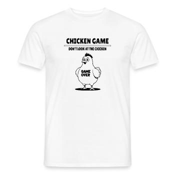 Game Over Retro Hühnchen - Lustiges Gaming Motiv - Männer T-Shirt - Weiß - Vorne - AI Model Male 178 dark (178cm)