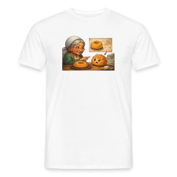 Tatar Babushka explains to the Russian Beljas - Men's T-Shirt - white - Front - AI Model Male 178 dark (178cm)