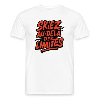 Skiez au-delà des limites ! - T-shirt homme - blanc - Devant - AI Model Male 178 dark (178cm)