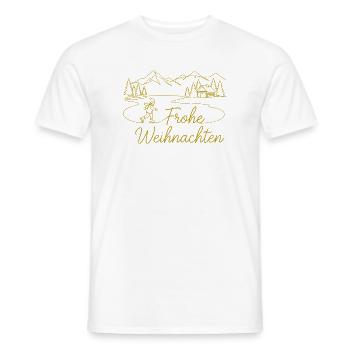 Joyeux Noël Paysage d’hiver Noël - T-shirt homme - blanc - Devant - AI Model Male 178 dark (178cm)