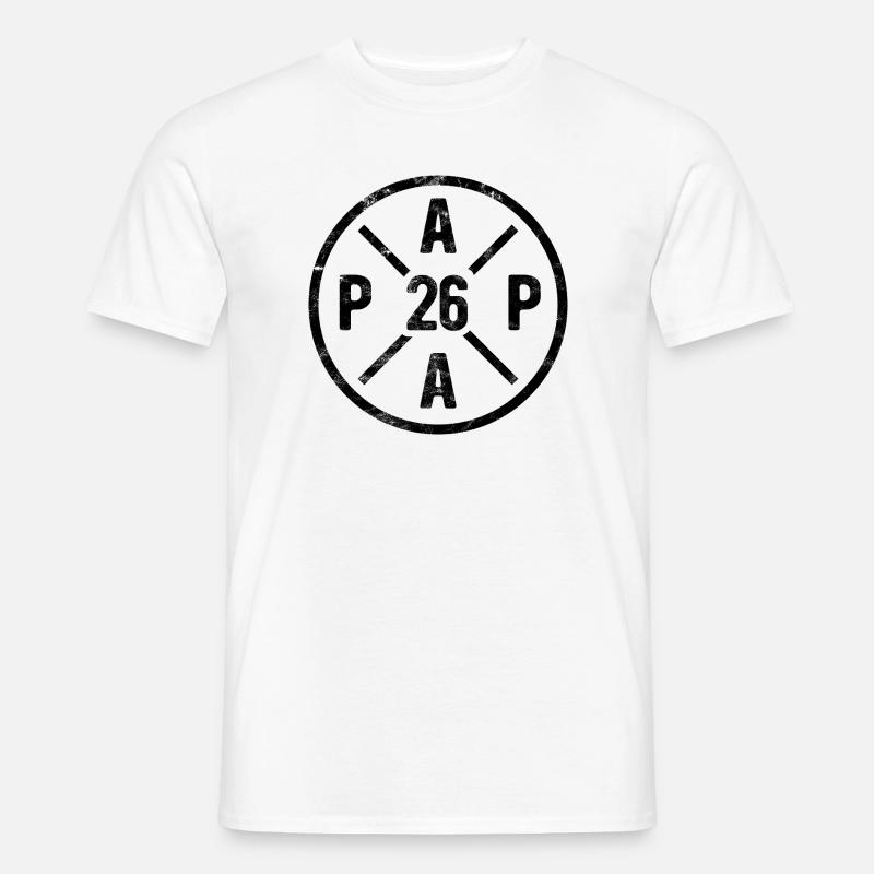 Papa 26 - Vater 2026 - Geschenk - Männer T-Shirt - Weiß