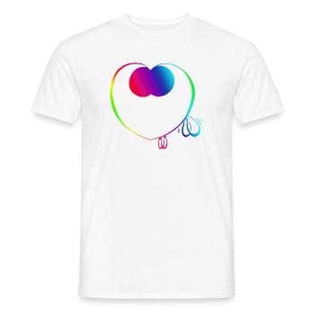 Süßer Regenbogen-Trickster - Männer T-Shirt - Weiß - Vorne - AI Model Male 178 dark (178cm)