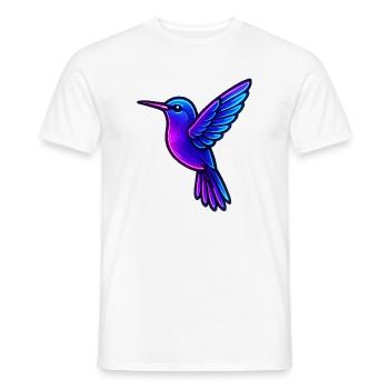 Neon Hummingbird Animals - Men's T-Shirt - white - Front - AI Model Male 178 dark (178cm)