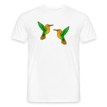 Double Hummingbird Jeu des couleurs - T-shirt homme - blanc - Devant - AI Model Male 178 dark (178cm)
