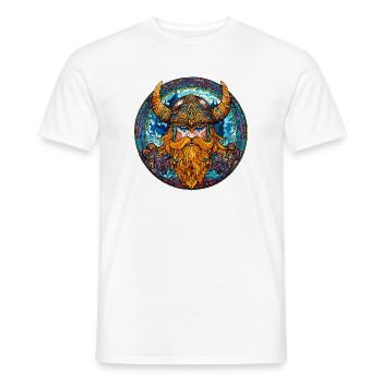 Viking king in color indigo - Men's T-Shirt - white - Front - AI Model Male 178 dark (178cm)
