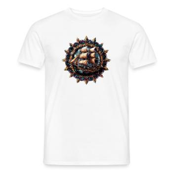 Voilier kaléidoscopique - T-shirt homme - blanc - Devant - AI Model Male 178 dark (178cm)