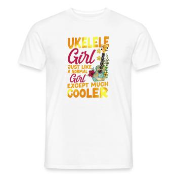 Hawaiian Ukulele Uke Girl Ukulele - Männer T-Shirt - Weiß - Vorne - AI Model Male 178 dark (178cm)