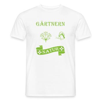 Garden Gardening Hobby Gardener Allotment Garden Funny - Men's T-Shirt - white - Front - AI Model Male 178 dark (178cm)