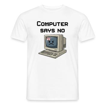 Retro Computer 404 Fehler - Männer T-Shirt - Weiß - Vorne - AI Model Male 178 dark (178cm)