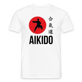 Aikido - Martial Art - Aikido - Men's T-Shirt - white - Front - AI Model Male 178 dark (178cm)