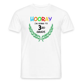 Hurra, ich gehe in die dritte Klasse** - Männer T-Shirt - Weiß - Vorne - AI Model Male 178 dark (178cm)