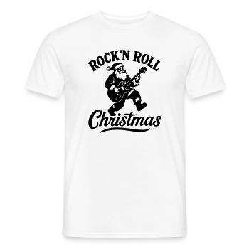 Christmas time Xmas weihnachten rock'n roll Santa - Männer T-Shirt - Weiß - Vorne - AI Model Male 178 dark (178cm)
