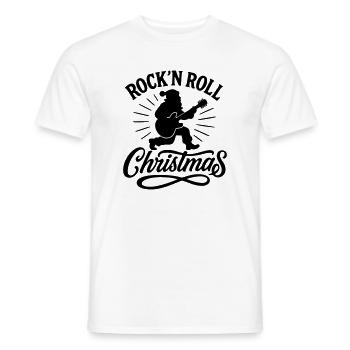 Christmas time Xmas weihnachten rock'n roll Santa  - Männer T-Shirt - Weiß - Vorne - AI Model Male 178 dark (178cm)