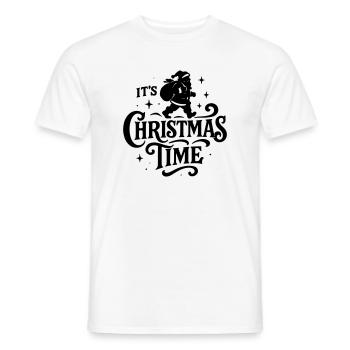 Christmas time Xmas weihnachten rock'n roll Santa  - Männer T-Shirt - Weiß - Vorne - AI Model Male 178 dark (178cm)