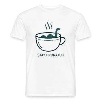 Nessie Stay Hydrated Tasse - Männer T-Shirt - Weiß - Vorne - AI Model Male 178 dark (178cm)