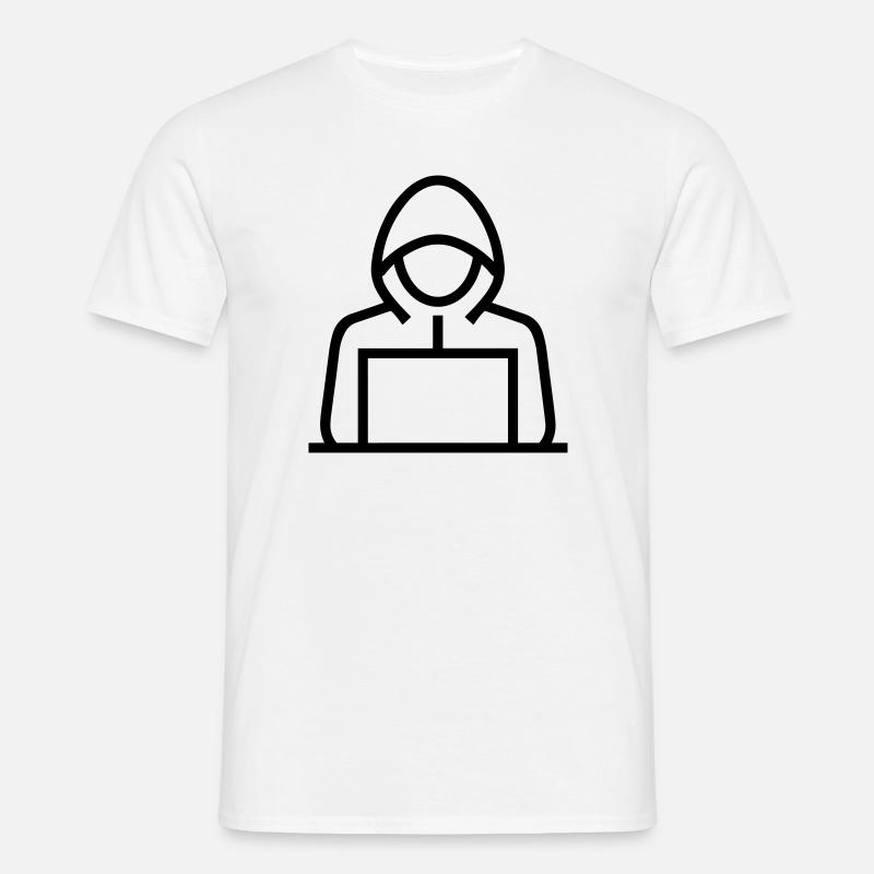 Hacker - Männer T-Shirt - Weiß