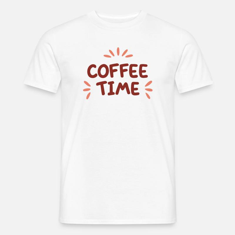 Kaffeezeit Farben Kaffee - Männer T-Shirt - Weiß