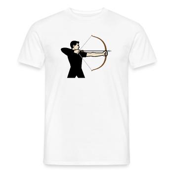 Determined Archer - Men's T-Shirt - white - Front - AI Model Male 178 dark (178cm)