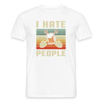 Jardinier jardinier Plantes horticoles en train de les jardiner - T-shirt homme - blanc - Devant - AI Model Male 178 dark (178cm)