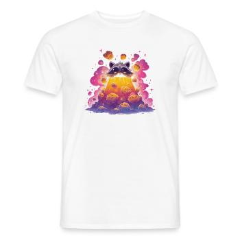 Raccoon Volcanic Lava - Men's T-Shirt - white - Front - AI Model Male 178 dark (178cm)