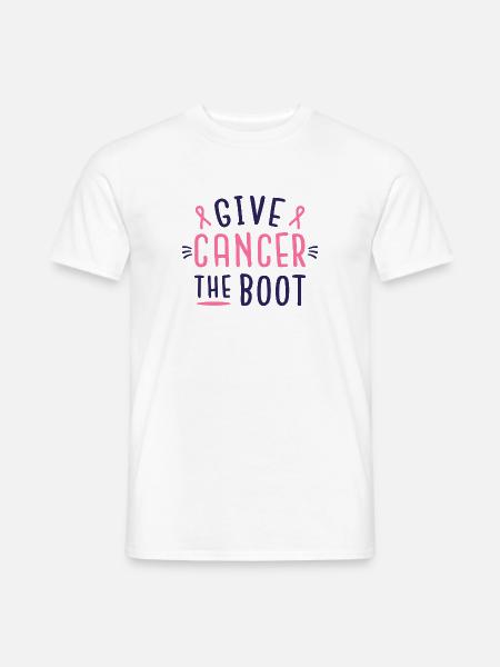 Give Cancer The Boot - Krebs Erkrankung - T-shirt herr - vit