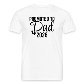 Promoted to Dad 2026 - Men's T-Shirt - white - Front - AI Model Male 178 dark (178cm)
