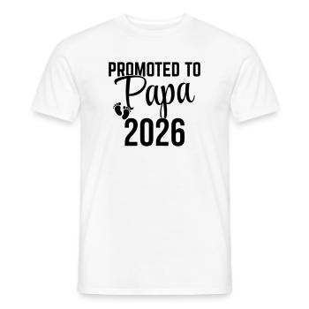 Promu Papa 2026 – Futur Père Design - T-shirt homme - blanc - Devant - AI Model Male 178 dark (178cm)