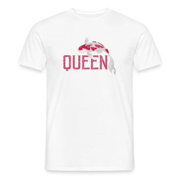 Koi Queen Female Fish Keeper Pond Lifestyle - Männer T-Shirt - Weiß - Vorne - AI Model Male 178 dark (178cm)