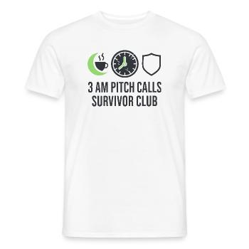 Startup Founder Survivor Burnout Recover - Men's T-Shirt - white - Front - AI Model Male 178 dark (178cm)