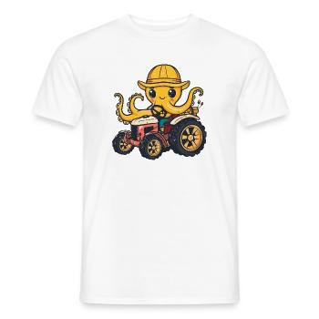 Oktopus Traktor Farmer - Männer T-Shirt - Weiß - Vorne - AI Model Male 178 dark (178cm)