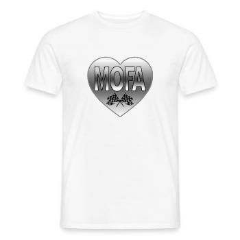 Mofa - Männer T-Shirt - Weiß - Vorne - AI Model Male 178 dark (178cm)