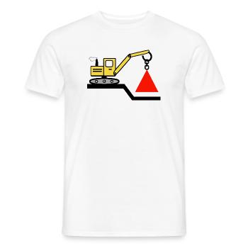 Bagger - Männer T-Shirt - Weiß - Vorne - AI Model Male 178 dark (178cm)