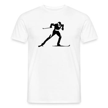 Skilanglauf - Männer T-Shirt - Weiß - Vorne - AI Model Male 178 dark (178cm)