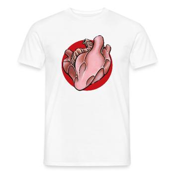 Herz Heart - Männer T-Shirt - Weiß - Vorne - AI Model Male 178 dark (178cm)