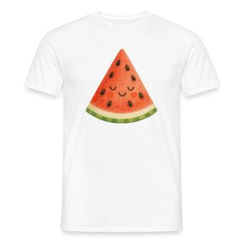 Melon Fruit de Kawaii Summer Melon Baby - T-shirt homme - blanc - Devant - AI Model Male 178 dark (178cm)