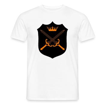 Kreuzschwerter Kronen Emblem - Männer T-Shirt - Weiß - Vorne - AI Model Male 178 dark (178cm)