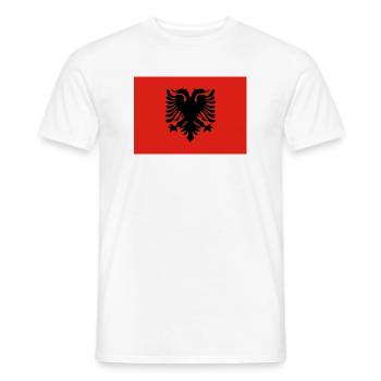Albanische Adlerflagge Design - Männer T-Shirt - Weiß - Vorne - AI Model Male 178 dark (178cm)
