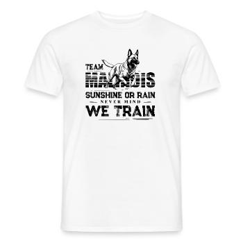 Belgian Malinois Dog Training Design - Men's T-Shirt - white - Front - AI Model Male 178 dark (178cm)