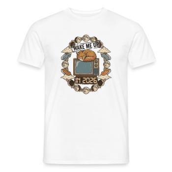 Wake Me Up In 2026 - Men's T-Shirt - white - Front - AI Model Male 178 dark (178cm)