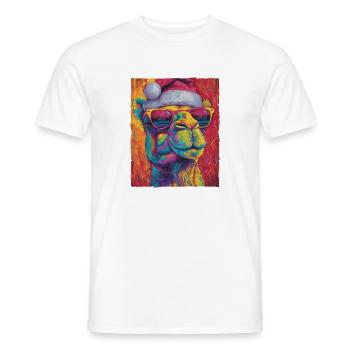 Kamel Weihnachten Porträt - Männer T-Shirt - Weiß - Vorne - AI Model Male 178 dark (178cm)