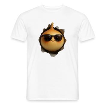 oignon - T-shirt homme - blanc - Devant - AI Model Male 178 dark (178cm)